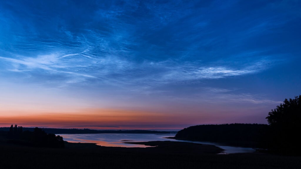 Timelapse af nattehimlen - Noctilucent Clouds over Denmark